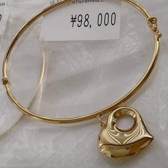 18k japan gold Monaca Bangle 17cm - Picture 2 of 6